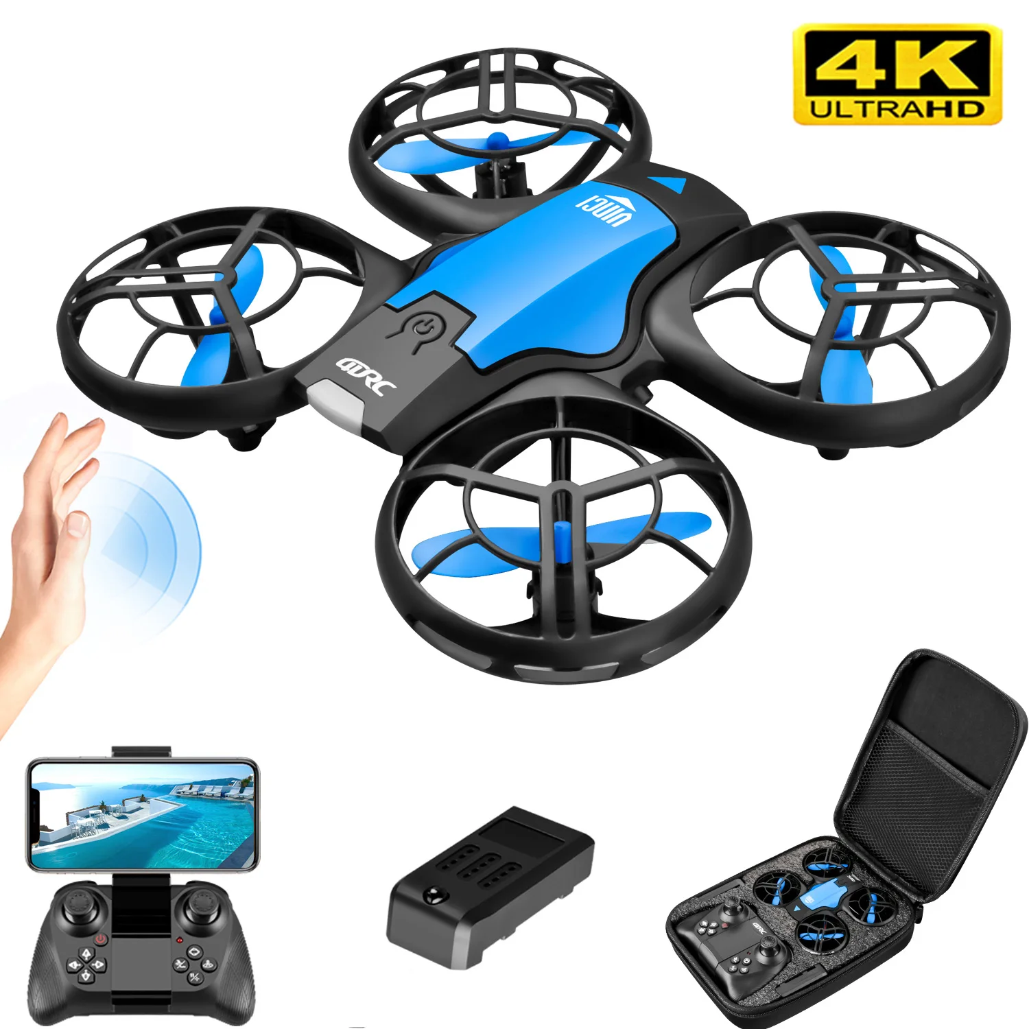Brushed Drone Motor - V8 Nowy Mini Dron 4K Profesjonalny