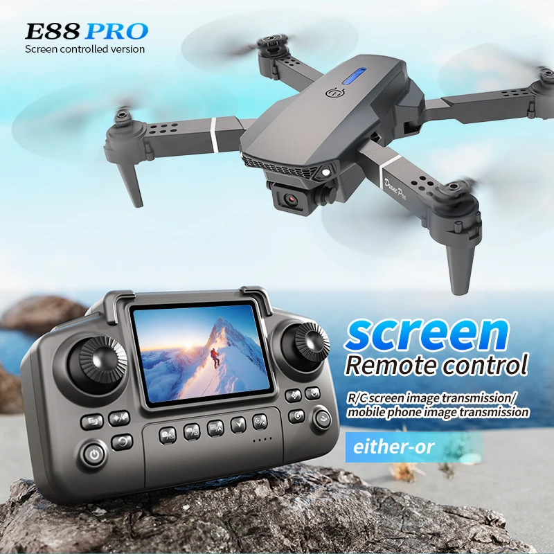 Brushed Drone Motor - Profesjonalny dron E88 PRO z ekranem,