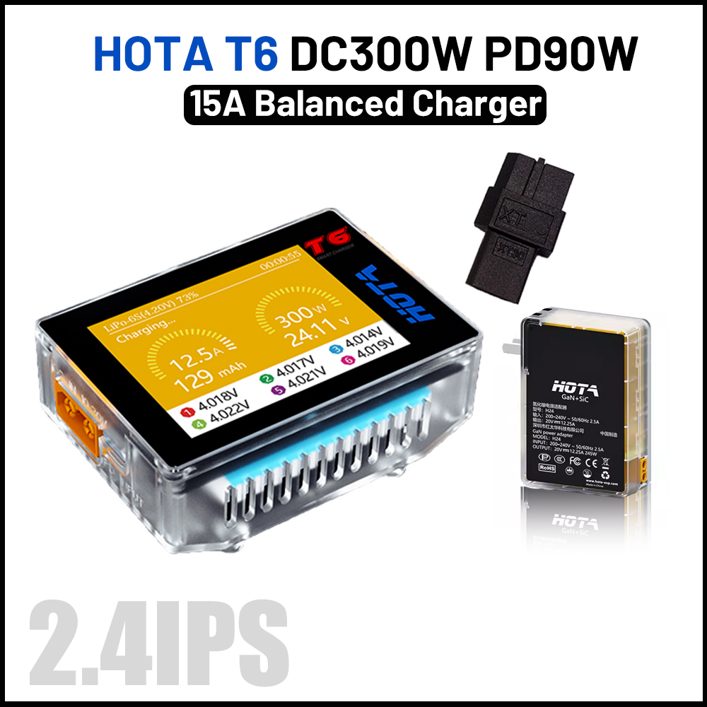 Lipo Battery 6S - HOTA T6 300W Inteligentna ładowarka 15A