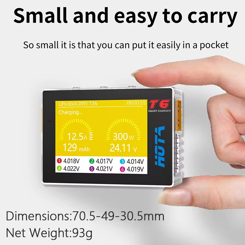 HOTA T6 300W Inteligentna łado – Lipo Battery 6S recenzja i cena